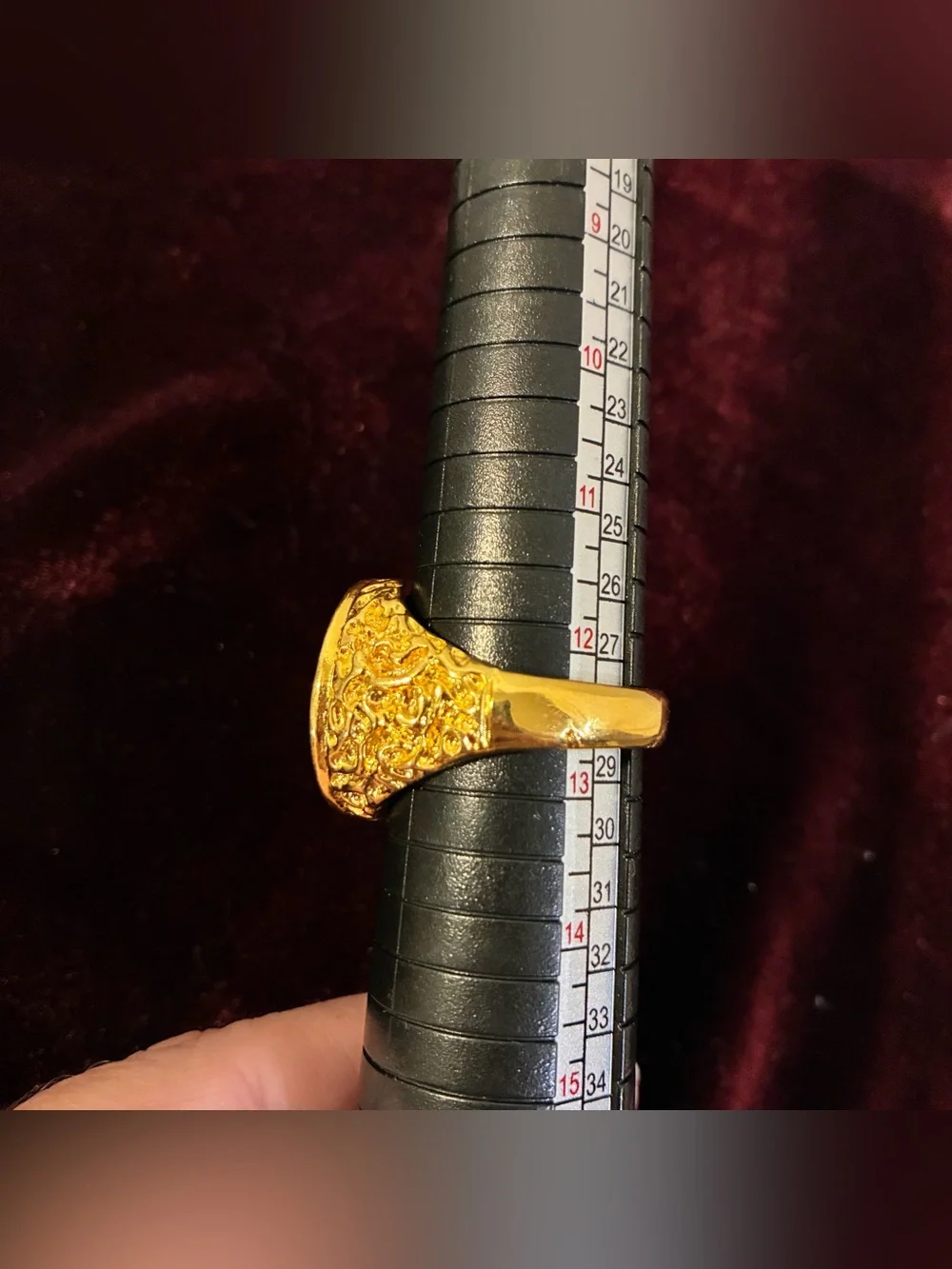 Gold-Tone Eagle Coin Statement Ring - Mens Accessories Size 12.5